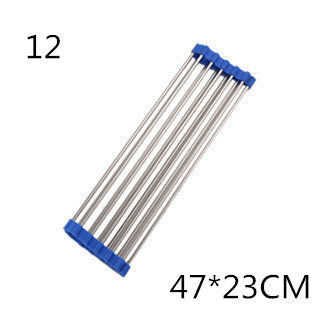 Rejilla plegable de acero inoxidable para fregadero de cocina