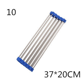 Rejilla plegable de acero inoxidable para fregadero de cocina