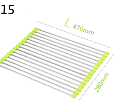 Rejilla plegable de acero inoxidable para fregadero de cocina