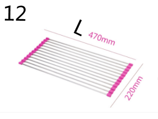 Rejilla plegable de acero inoxidable para fregadero de cocina