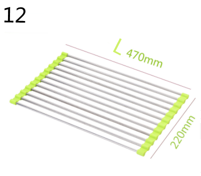 Rejilla plegable de acero inoxidable para fregadero de cocina