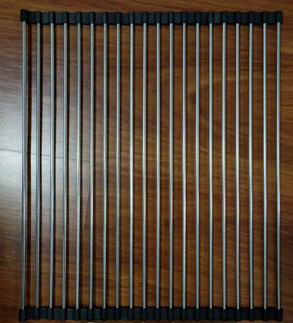 Rejilla plegable de acero inoxidable para fregadero de cocina