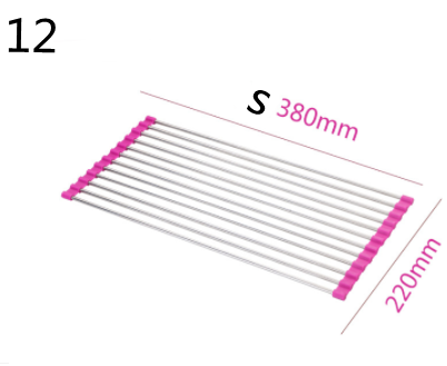 Rejilla plegable de acero inoxidable para fregadero de cocina